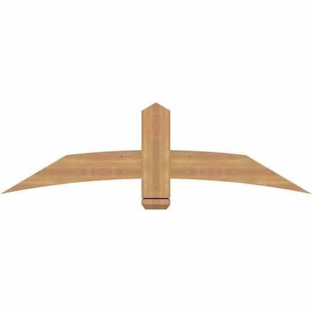 Ekena Millwork Bellingham Timber Gable Bracket, Western Red Cedar, 60"W x 17"H x 1 1/2"D x 5 1/2"F, 7/12 Pitch GBW060X17X0206BEL00SWR
